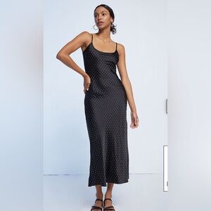 WEWOREWHAT Rhinestone Slip Midi Dress (size 4)